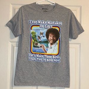Bob Ross “Ever Make Mistakes in Life?” T-Shirt.